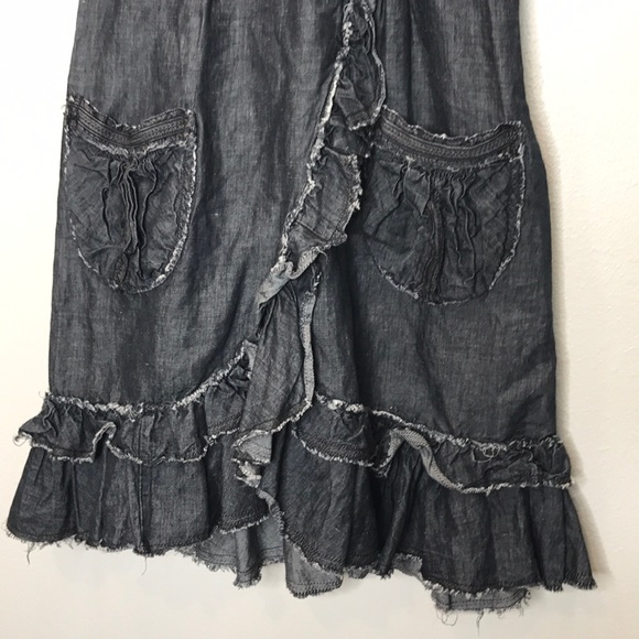 ERMANNO SCERVINO Distressed Denim Dress 40 - Picture 4 of 10